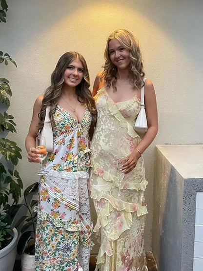 Willow | Elegant Flowing Maxi Dress With Spaghetti Straps
