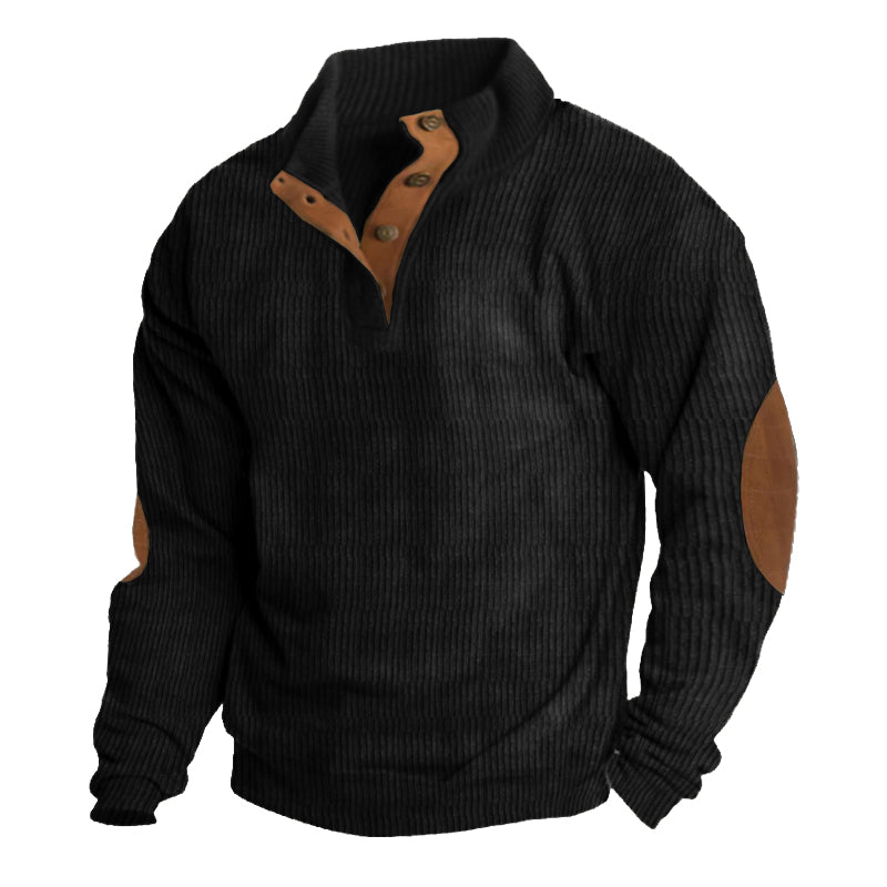Dave | Men's Half Button Pullover Sweater in Luxurious Fabric