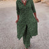 Michelle | Elegant Printed Two-Piece Set for Effortless Style - Green