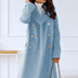 Emily Double Breasted Women's Coat - Blue