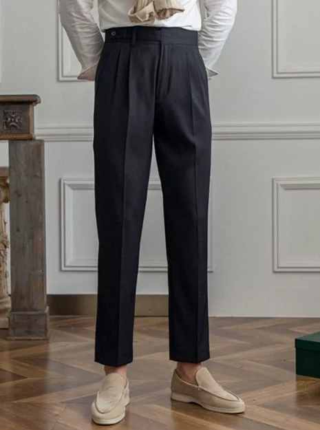 Wesley | Men's Lightweight Flat Front Tailored Trousers