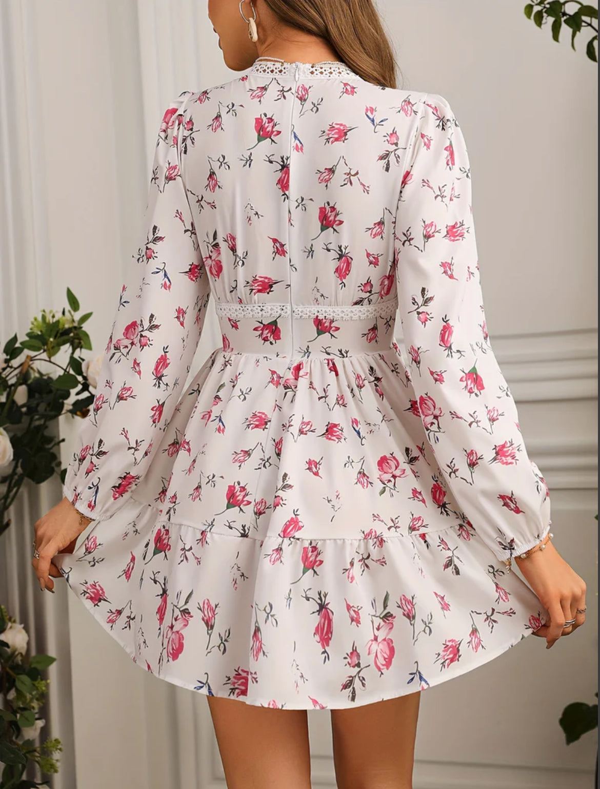 Pamela | Elegant Ruffled Summer Dress with V-Neck
