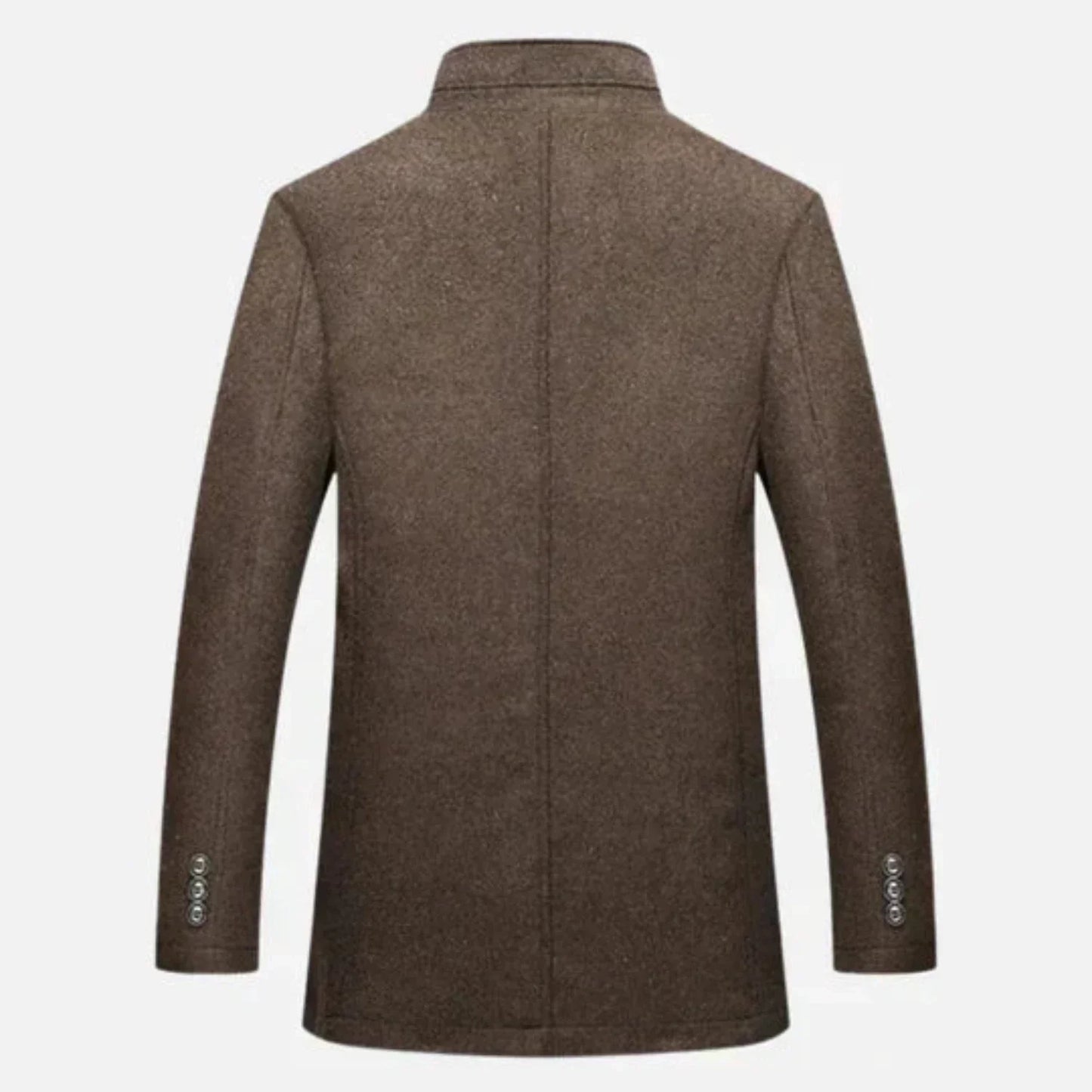 Edward | Men's Mid-Length Stand Collar Overcoat