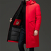 Jim | Men's Hooded Long Coat in Luxurious Fabric - Red