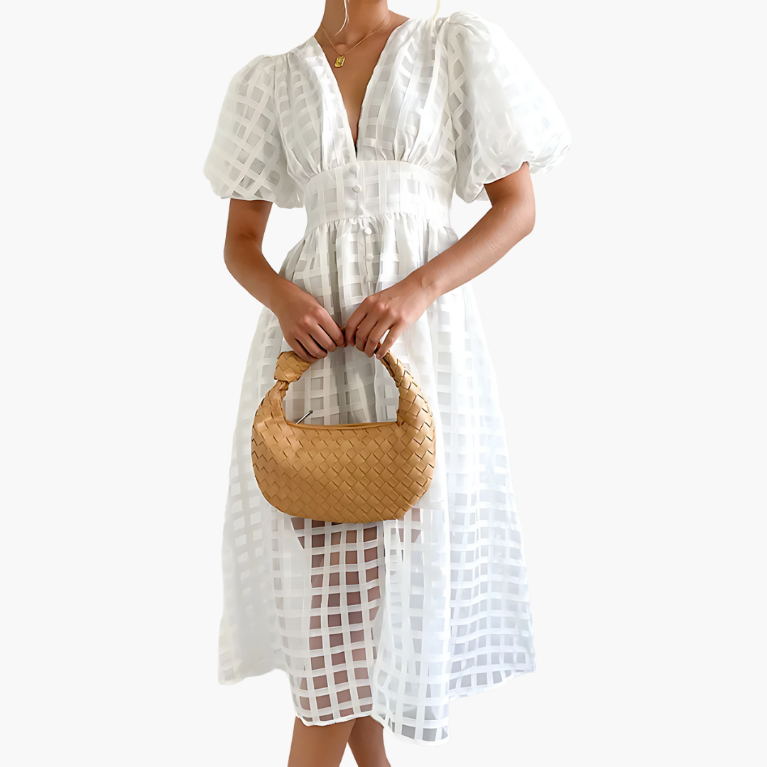 Liliana | Elegant Summer Midi Dress for Effortless Elegance