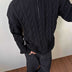 Andy Men's Quarter-Zip Cable Knit Sweater - Black