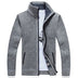 Cyrus | Men's Full Zip Knit Jacket - Gray