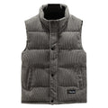 Men's Sleeveless Corduroy Puffer Vest
