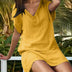 Martha | Elegant Pleated Midi Dress in Luxurious Fabric - Yellow