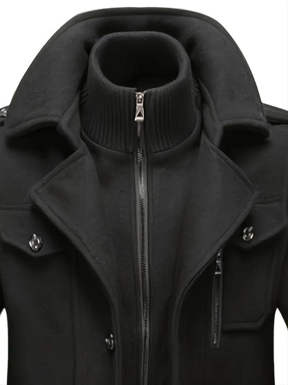 Hugh | Men's Double-Breasted Pea Coat