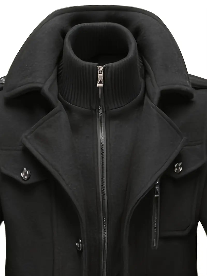 Hugh | Men's Double-Breasted Pea Coat