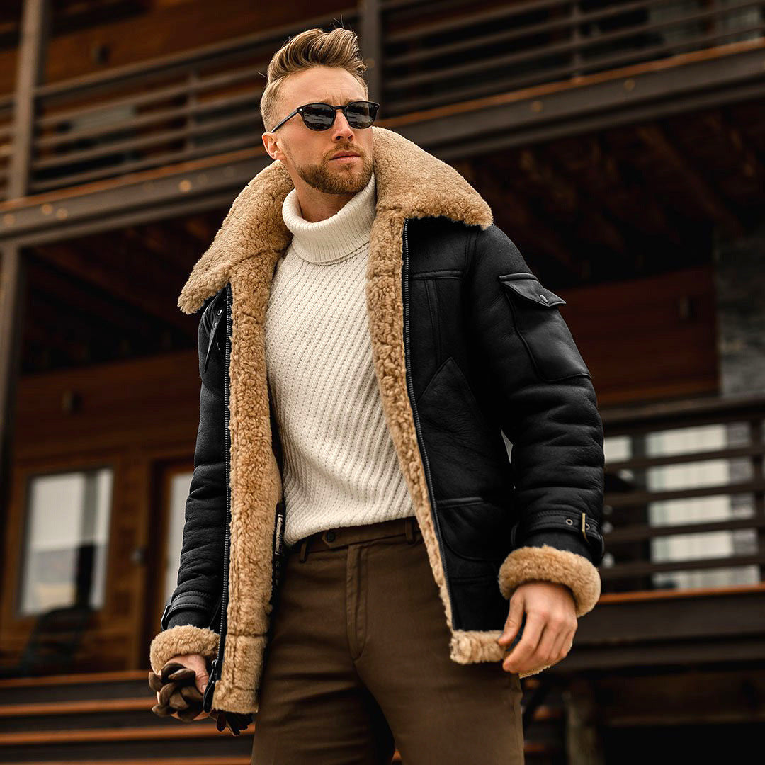 Robert Men's Shearling Aviator Jacket