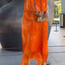 Connie | Elegant Tummy Coverage Dress - Orange