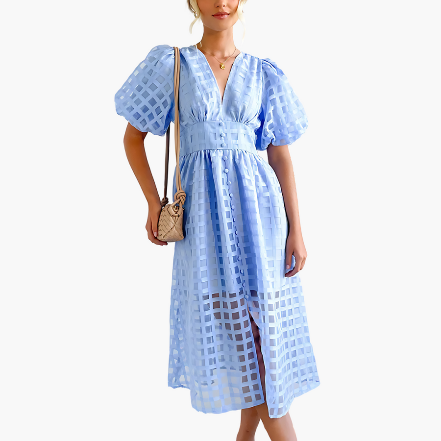Liliana | Elegant Summer Midi Dress for Effortless Elegance