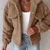 Lori Women's Sherpa Button-Front Casual Jacket - Braun