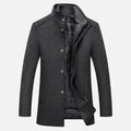 Edward | Men's Mid-Length Stand Collar Overcoat