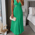 Sanne | Elegant Pleated Midi Dress - Green