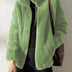 Phoebe | Women's Faux Fur Zip-Up Coat - Green