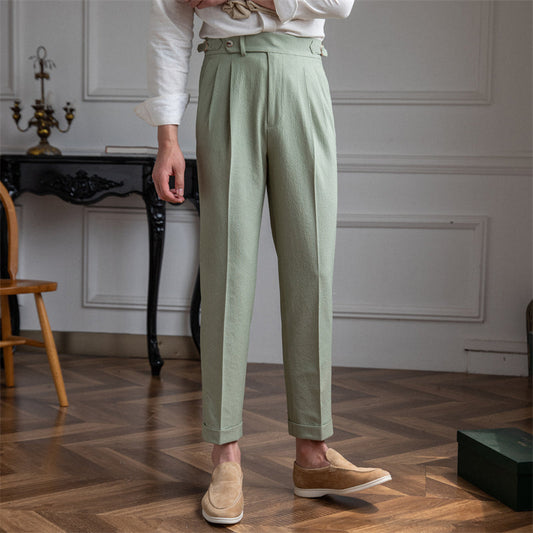 Irving | Men's Pleated Cropped Trousers