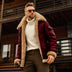 Robert Men's Shearling Aviator Jacket - Burgundy