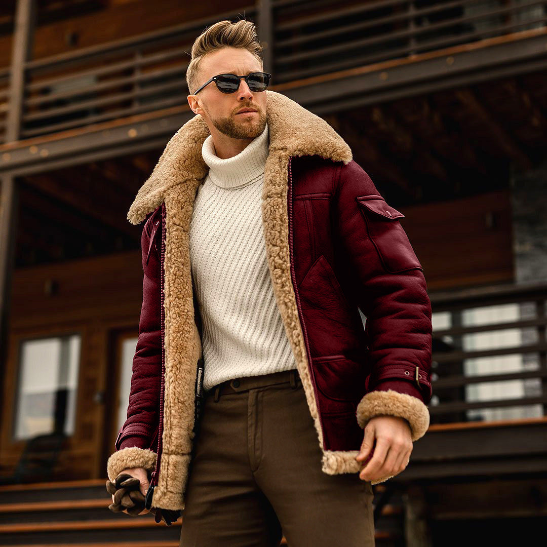 Robert Men's Shearling Aviator Jacket