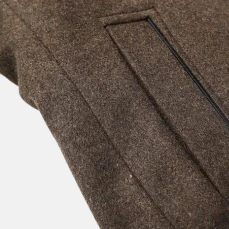 Edward | Men's Mid-Length Stand Collar Overcoat