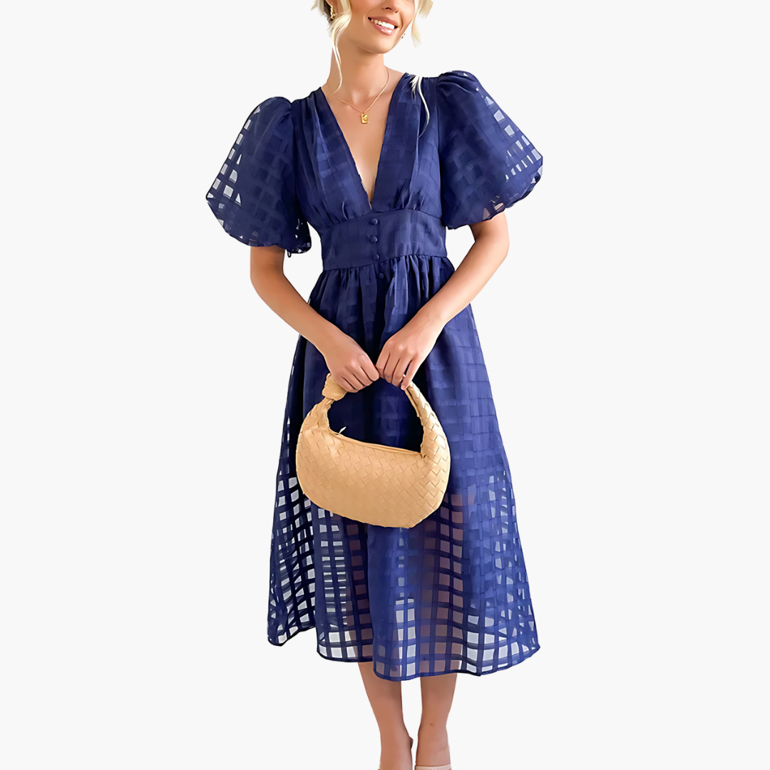 Liliana | Elegant Summer Midi Dress for Effortless Elegance