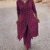 Michelle | Elegant Printed Two-Piece Set for Effortless Style - Red