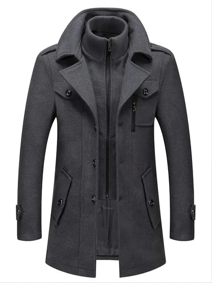 Hugh | Men's Double-Breasted Pea Coat