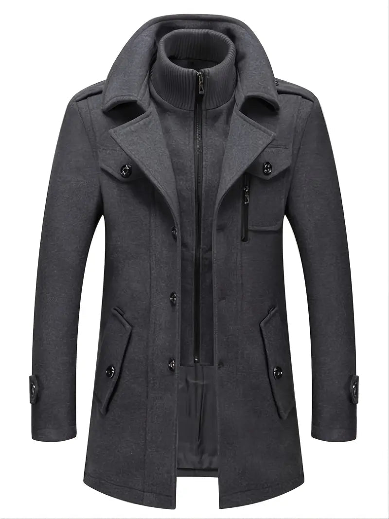 Hugh | Men's Double-Breasted Pea Coat