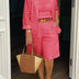 Ava | Effortless Casual Summer Set for Comfort and Elegance - Pink