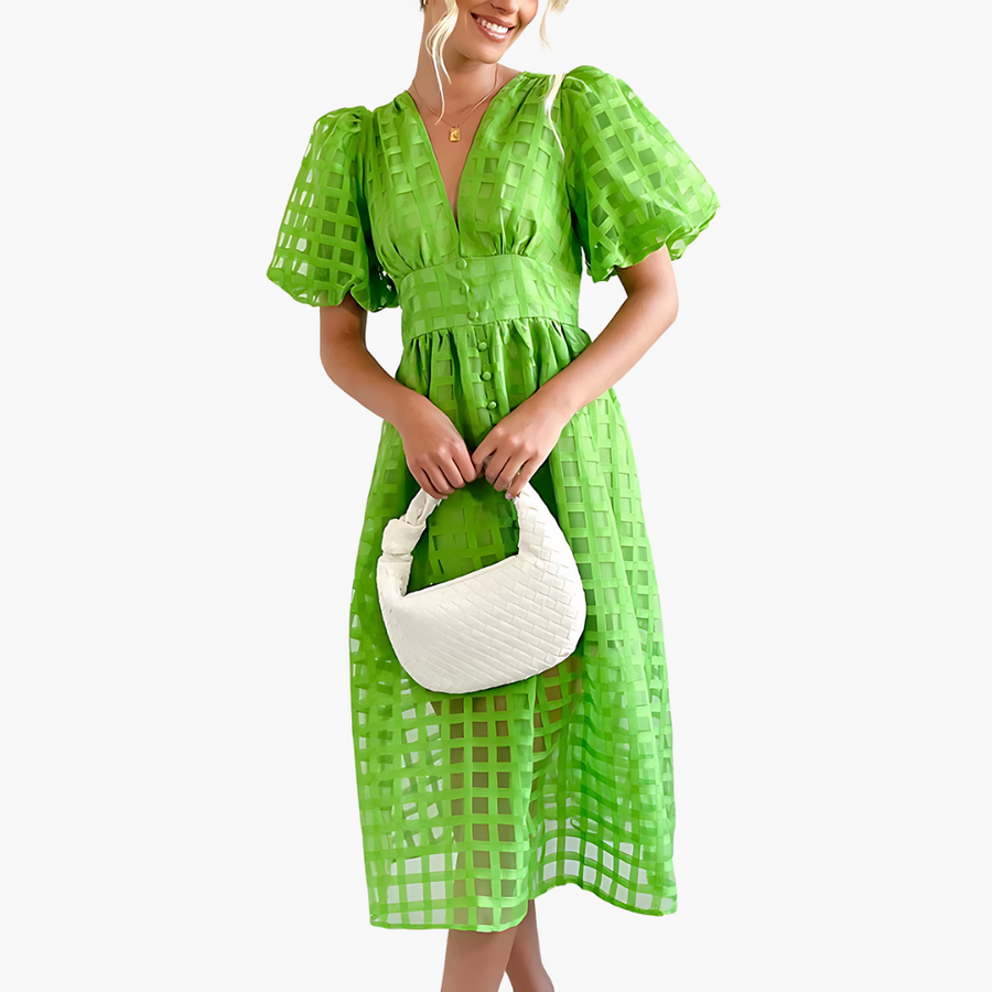 Liliana | Elegant Summer Midi Dress for Effortless Elegance