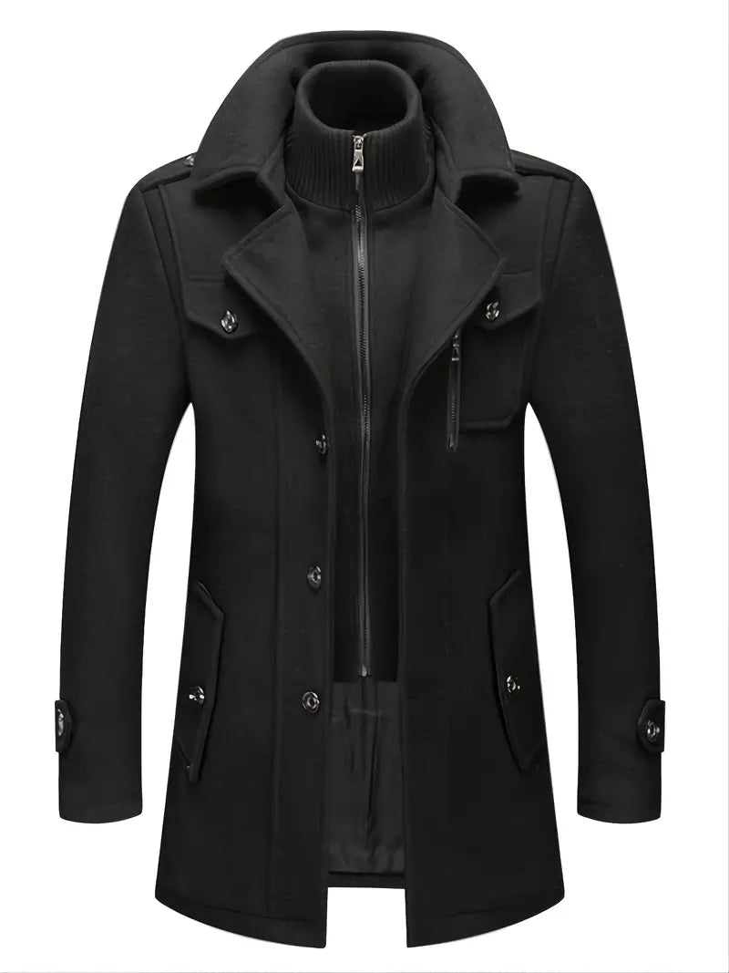 Hugh | Men's Double-Breasted Pea Coat