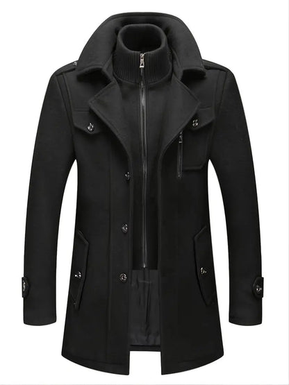 Hugh | Men's Double-Breasted Pea Coat