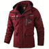 Dwight Men's Hooded Utility Jacket - Bordeaux