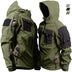 Darryl | Men's Hooded Tactical Jacket in Luxe Fabric - Olive Green