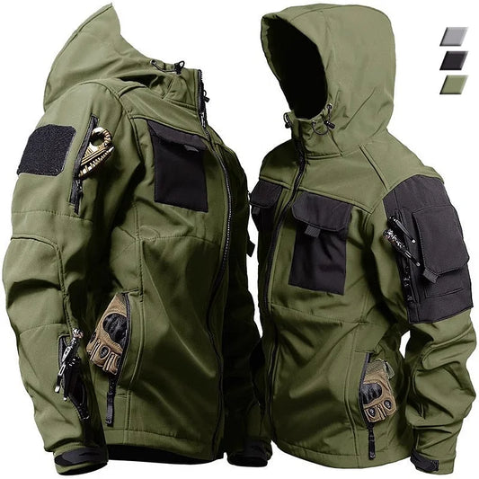 Darryl | Men's Hooded Tactical Jacket in Luxe Fabric