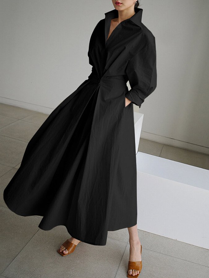 Kimberly | Elegant Midi Dress with Button Closure
