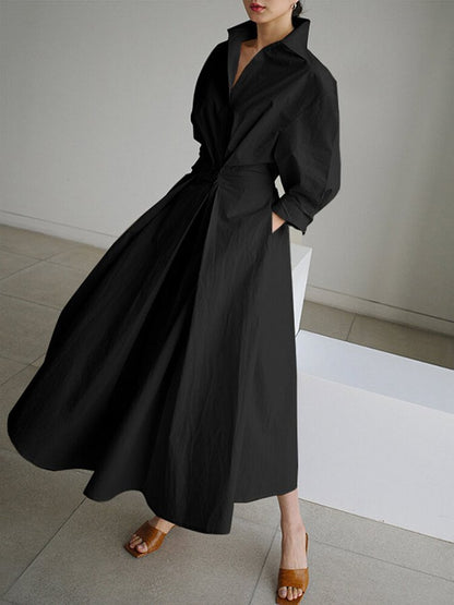 Kimberly | Elegant Midi Dress with Button Closure