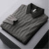 Lenny | Men's Ribbed Polo Collar Sweater - Grey