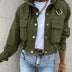 Jacqueline Cropped Utility Jacket - Army Green