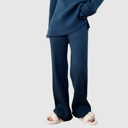 Virginia | Women's Wide Leg Ribbed Knit Set