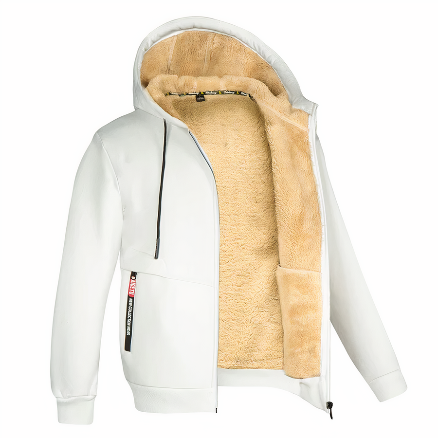Randy | Men's Fleece-Lined Hooded Zip Jacket