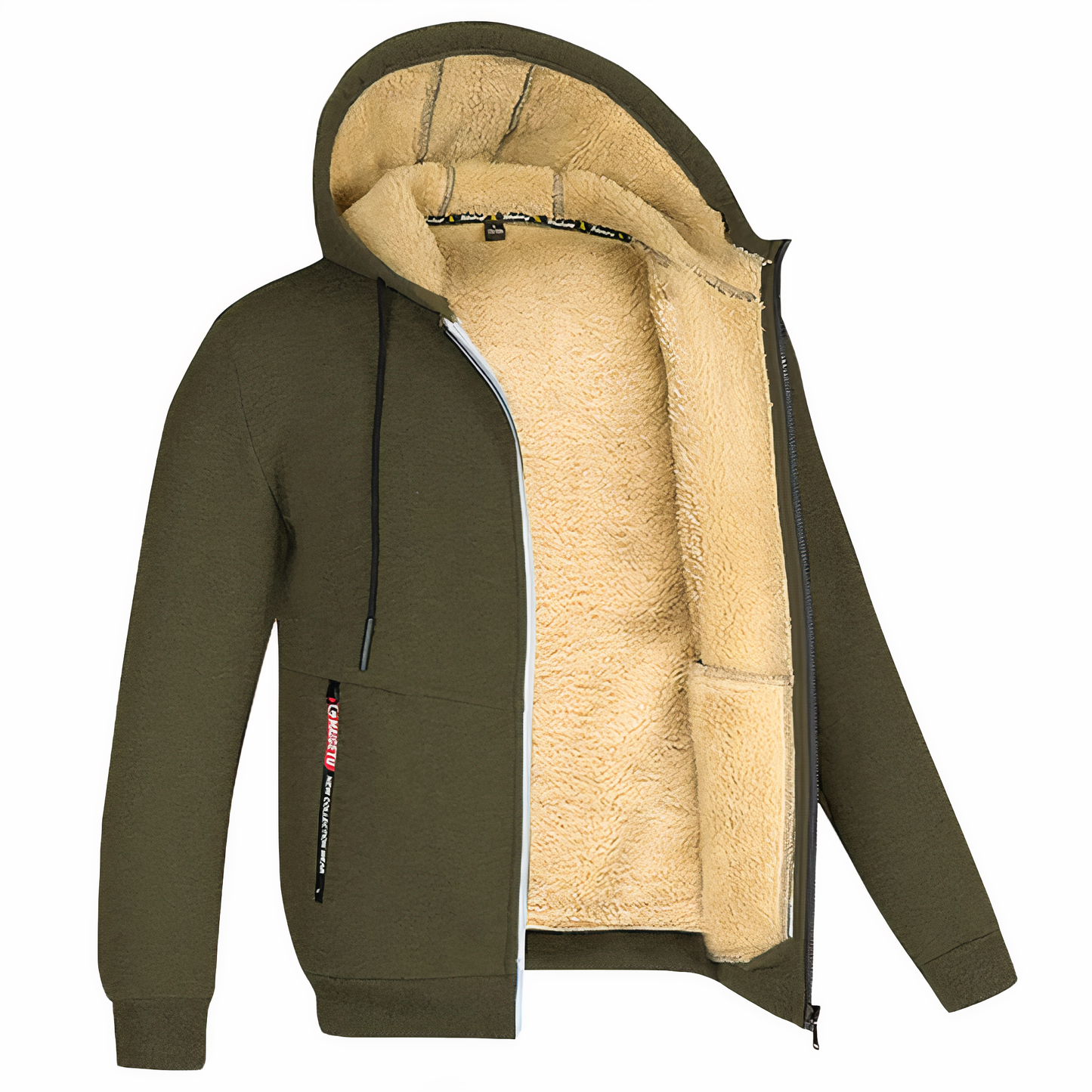 Randy | Men's Fleece-Lined Hooded Zip Jacket