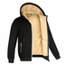 Randy | Men's Fleece-Lined Hooded Zip Jacket - Black