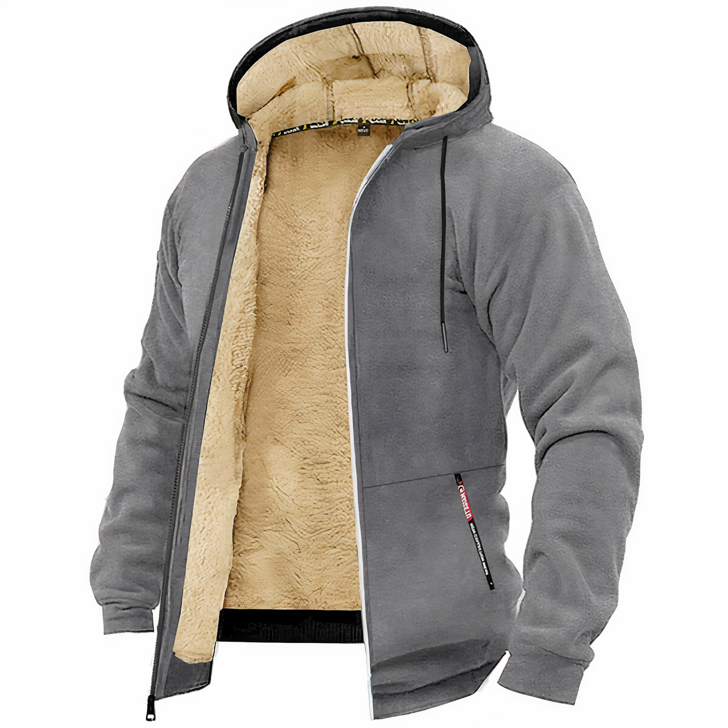 Randy | Men's Fleece-Lined Hooded Zip Jacket