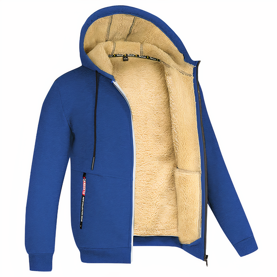Randy | Men's Fleece-Lined Hooded Zip Jacket
