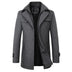 Carson | Men's Mid-Length Pea Coat - Grey