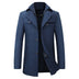 Carson | Men's Mid-Length Pea Coat - Navy