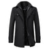Carson | Men's Mid-Length Pea Coat - Black